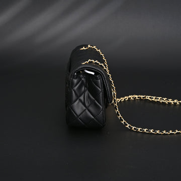 Chanel Classic Flap Mini Bag – Black Quilted Lambskin with Gold-Tone Hardware